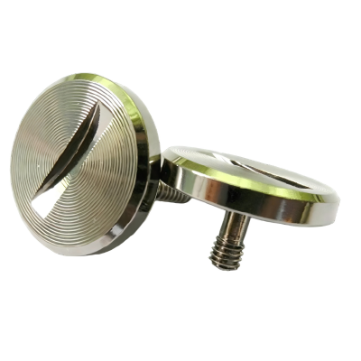 One Slot Large Round Head Decorative Screw, Knurled Disc Pattern Panel Fastener